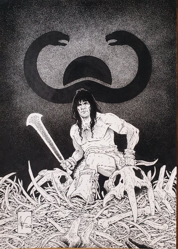 For sale - Philippe Pellet, Illustration Conan Galerie Nicolas Sanchez - Original Illustration