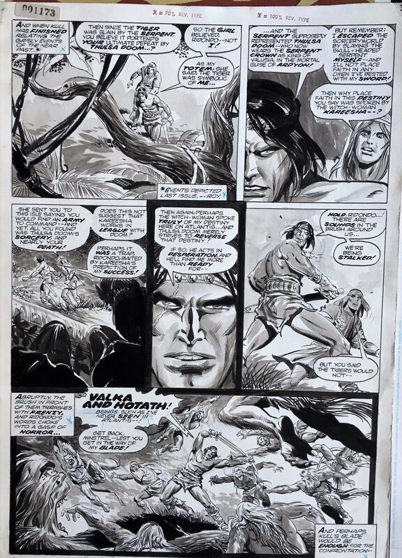Savage Sword Of Conan # 9 page 37 Kull the Destroyer par Sonny Trinidad (1975) - Planche originale