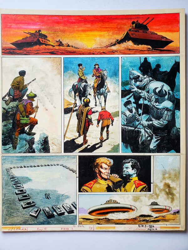 Don Lawrence, TRIGAN EMPIRE  THE ALIEN DUST  couleur directe - Planche originale