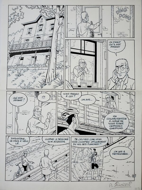Alain Sikorski, LA CLE DU MYSTERE T5 DISPARITION  planche originale n°41 - Comic Strip