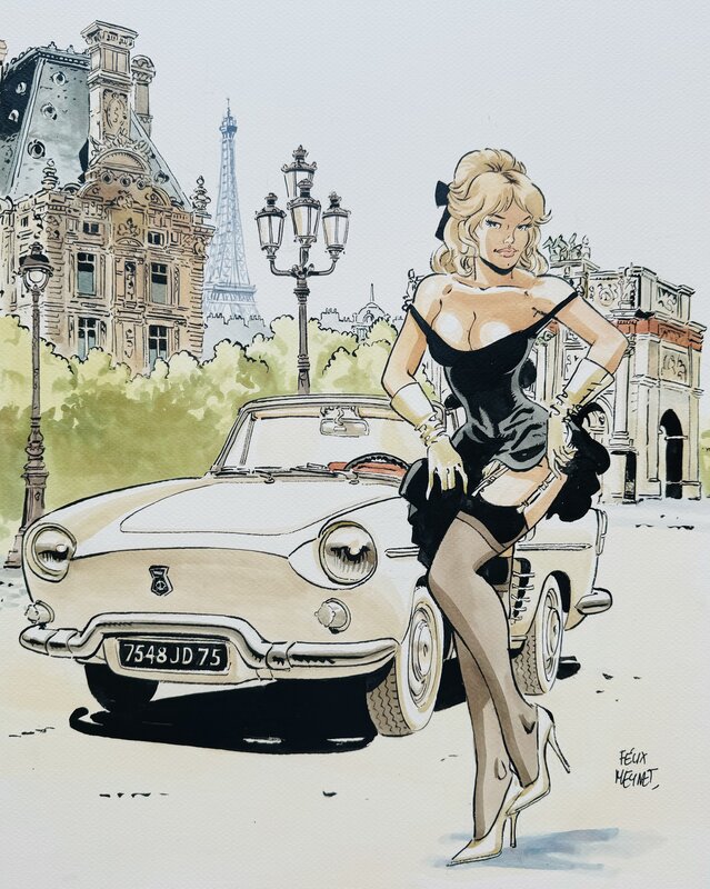En vente - Brigitte Bardot par Félix Meynet - Planche originale
