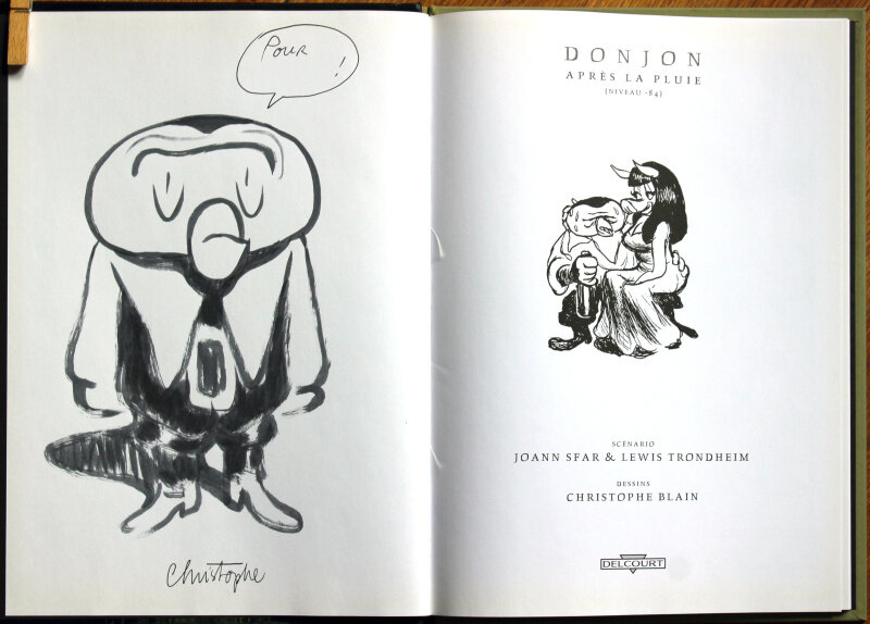 Christophe Blain, Joann Sfar, Lewis Trondheim, Donjon Potron-minet - Après la pluie - Dédicace