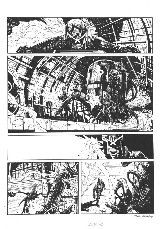 Paul Davidson - Judge Dredd Megazine 354: Uprise Original Art Page - Comic Strip