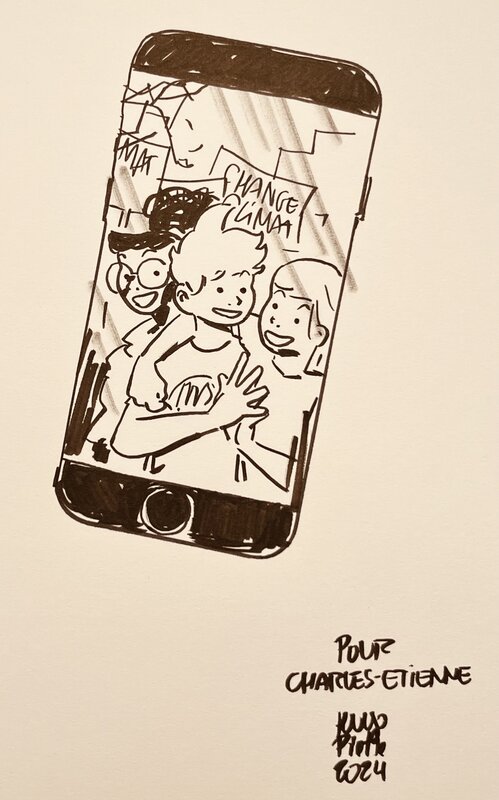 Selfie de famille par Hugo Piette - Dédicace