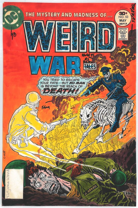 Jim Aparo, Weird War Tales #53 Cover Color Colour Guide Colorguide Colourguide by Tatjana Wood - Original Cover