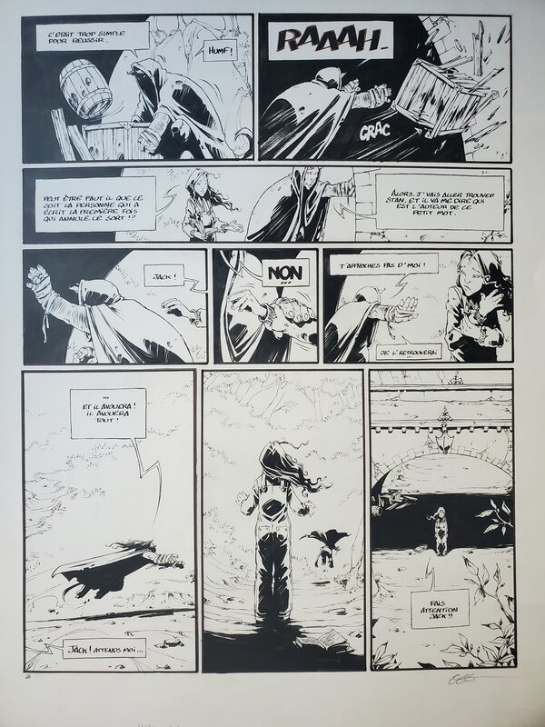 Olivier Boiscommun, LE LIVRE DE ...   T1 LE LIVRE DE JACK - Planche originale