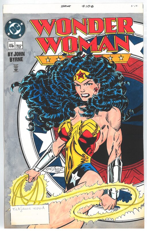 John Byrne, Wonder Woman Vol. 2 #106 Cover Color Colour Guide Colorguide Colourguide by Tatjana Wood - Original Cover