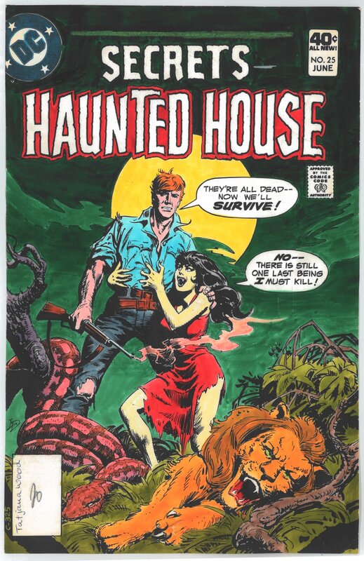 Luis Dominguez, Secrets of Haunted House Vol 1 #25 Cover Color Colour Guide Colorguide Colourguide by Tatjana Wood - Couverture originale