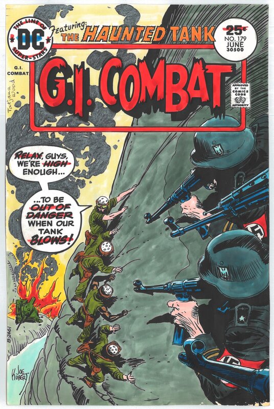 Joe Kubert, GI Combat #179 Cover Color Colour Guide Colorguide Colourguide by Tatjana Wood - Original Cover