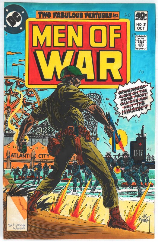 Joe Kubert, Men Of War #21 Cover Color Colour Guide Colorguide Colourguide by Tatjana Wood - Original Cover