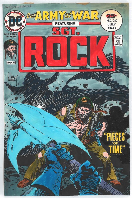 Joe Kubert, Our Army at War #282 Cover Color Colour Guide Colorguide Colourguide by Tatjana Wood - Original Cover