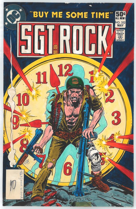 Joe Kubert, Sgt. Rock #352 Cover Color Colour Guide Colorguide Colourguide by Tatjana Wood - Original Cover
