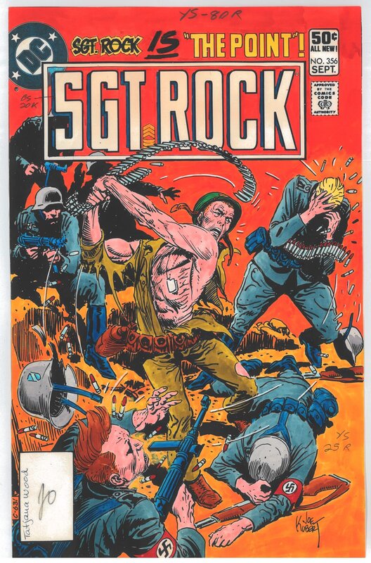 Joe Kubert, Sgt. Rock #356 Cover Color Colour Guide Colorguide Colourguide by Tatjana Wood - Couverture originale