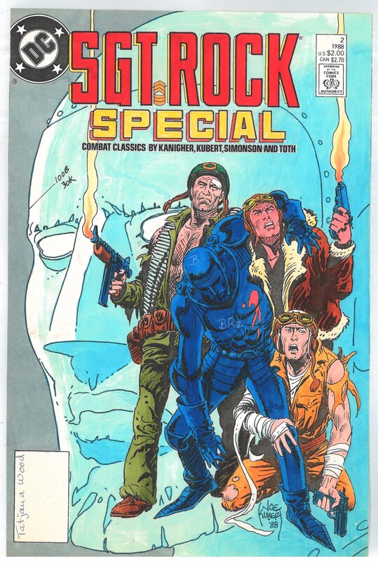 Joe Kubert, Sgt. Rock Special #2 Cover Color Colour Guide Colorguide Colourguide by Tatjana Wood - Original Cover