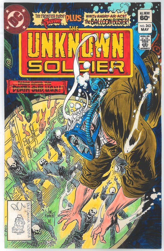 Joe Kubert, Unknown Soldier #263 Cover Color Colour Guide Colorguide Colourguide by Tatjana Wood - Original Cover