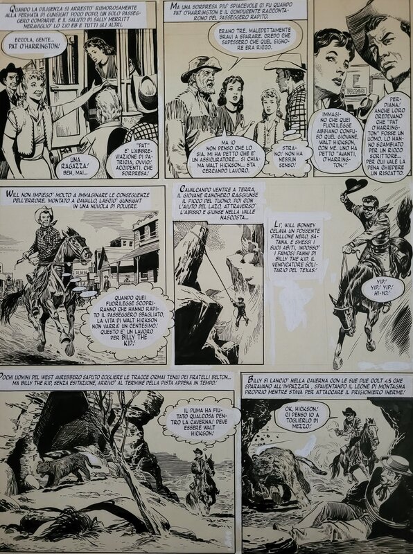 Don Lawrence, Billy the Kid - Lion Magazine - Planche originale