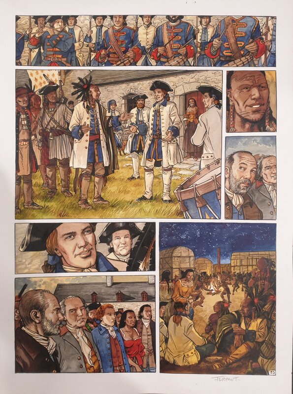 En vente - Jacques Terpant, Capitaine perdu T01 pl23 Galerie Nicolas Sanchez - Illustration originale