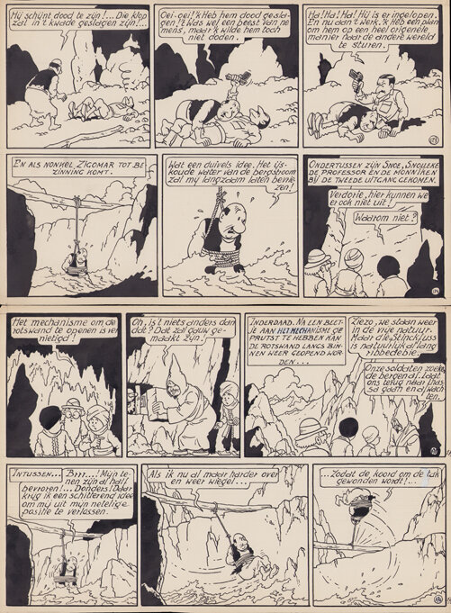 Bob de Moor | 1953 | Nonkel Zigomar, Snoe en Snolleke - De Blauwe vinger - Comic Strip