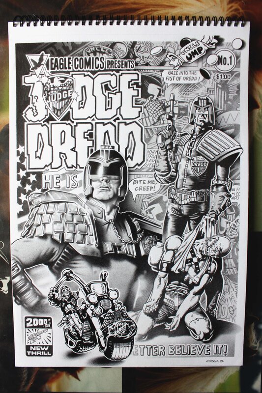 Judge DREDD par Philippe Kirsch - Illustration originale