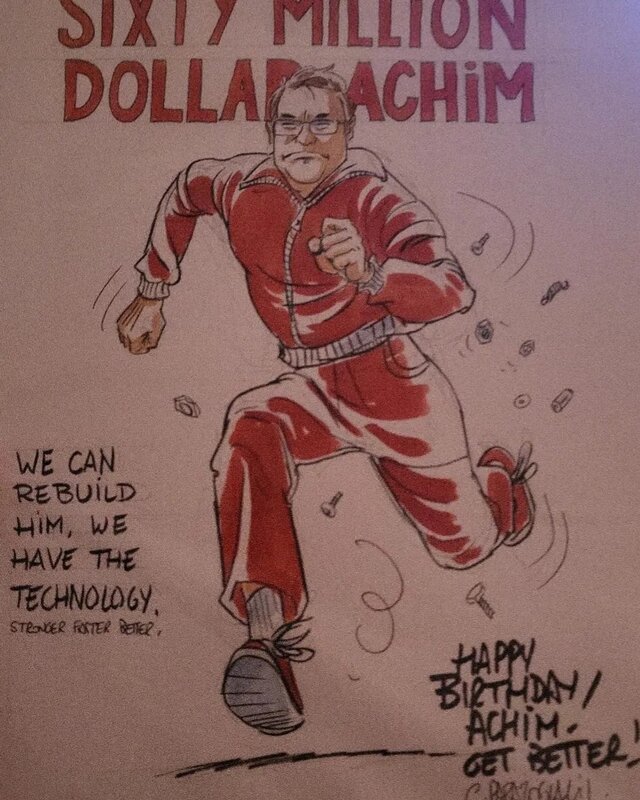 Christian Papazoglakis, Sixty Million Dollar Achim - Original Illustration