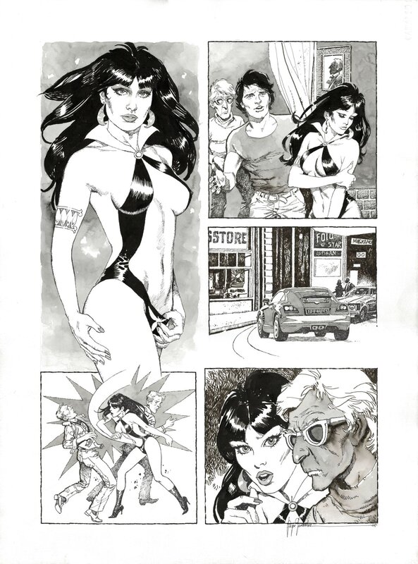 For sale - Vampirella par Pepe González, Page Originale - Comic Strip