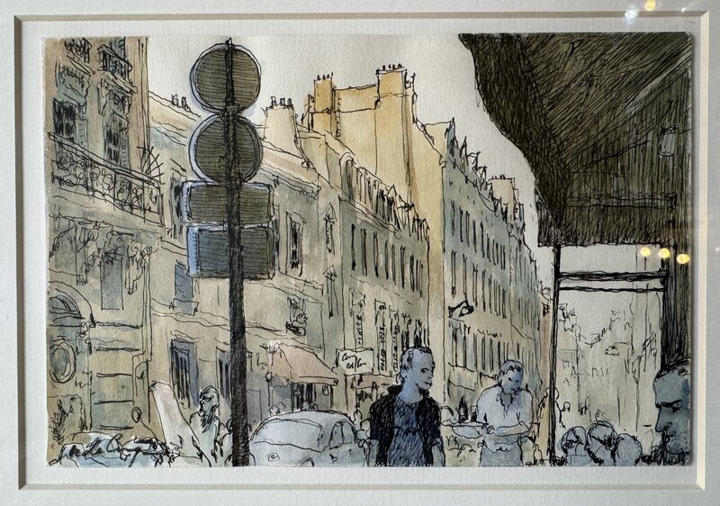 En vente - Paysage urbain par Nicolas De Crécy - Illustration originale