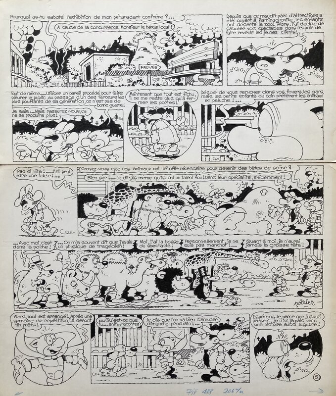 1978 - Supermatou par Jean-Claude Poirier - Planche originale