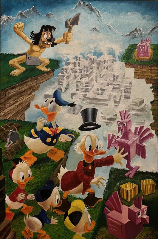 Bas Heymans, Donald Duck Lost in the Andes - Illustration originale