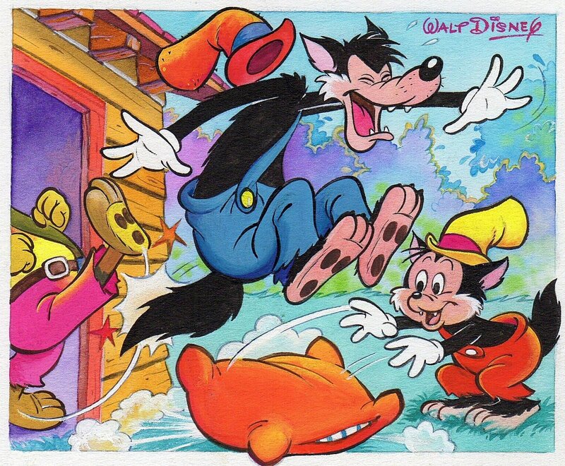 Claude Marin, Walt Disney, Marin, Mickey Poche#96, Le Chapelier fou, couverture, 1982. - Original Cover