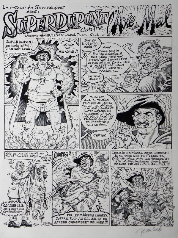 For sale - Superdupont –  » Pourchasse l’ignoble !  » – Page 2 – Jean Solé - Comic Strip