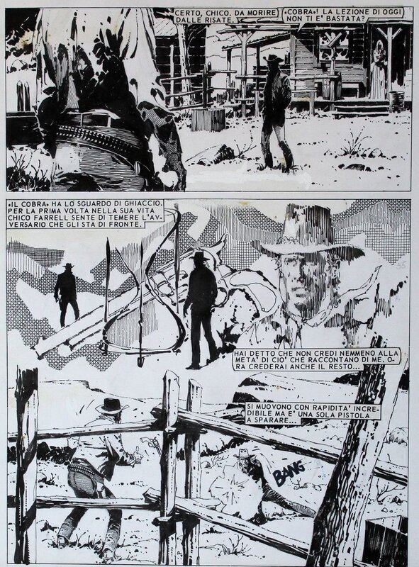 Del Castillo, El Cobra#2, Hace tiempo en Craddock Creek, planche n°13, 1974. - Planche originale