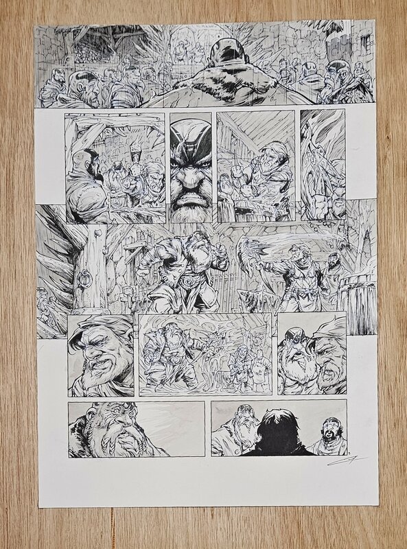 En vente - Pierre-Denis Goux, Nains tome 21 planche 03 - Planche originale