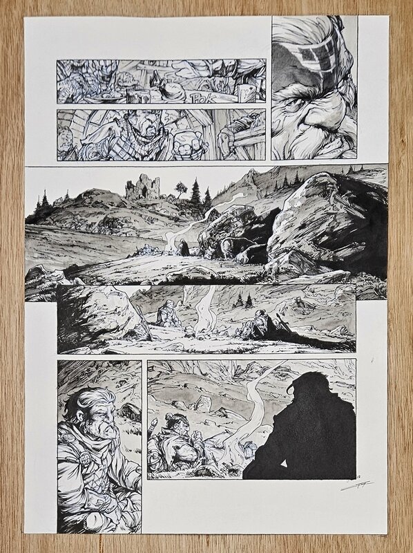 En vente - Pierre-Denis Goux, Nains tome 21 planche 13 - Planche originale