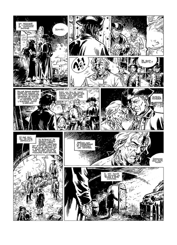 For sale - Jean-Charles Poupard, Les Griffes du Gévaudan, Planche 44 - Comic Strip