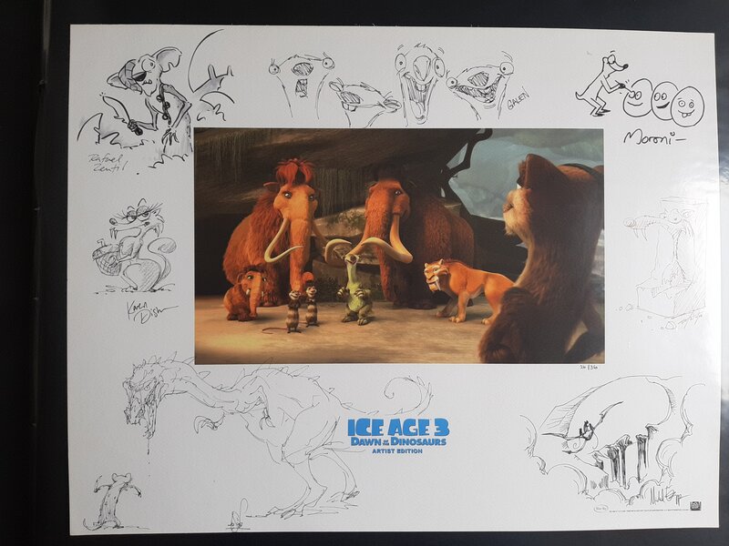 Peter De Sève, Karen Disher, Rafael Zentil, L'âge de glace N°3 - 7 dessins originaux - Planche originale