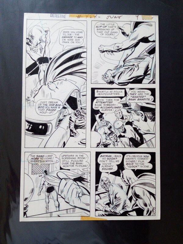 En vente - Planche originale batman detective comics 424 (1972) / bob brown - dick giordano - Planche originale
