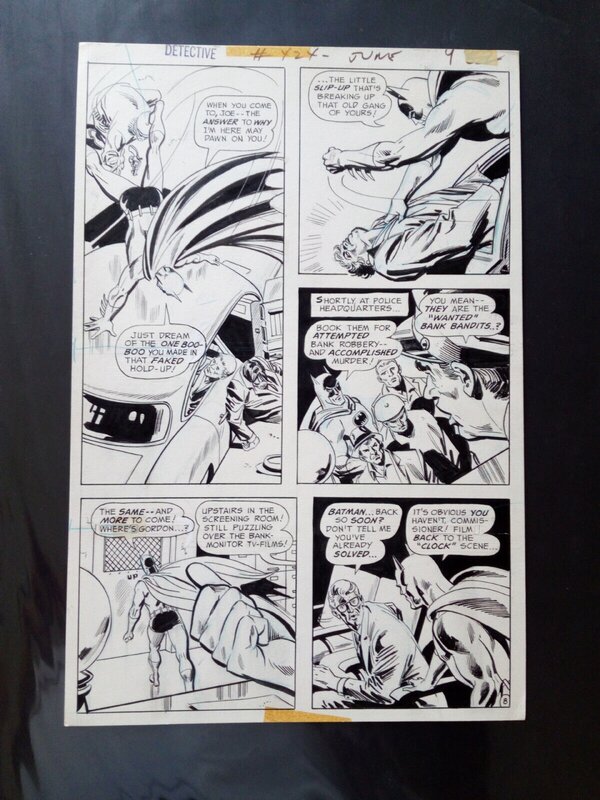 Planche originale batman detective comics 424 (1972) / bob brown - dick giordano - Planche originale