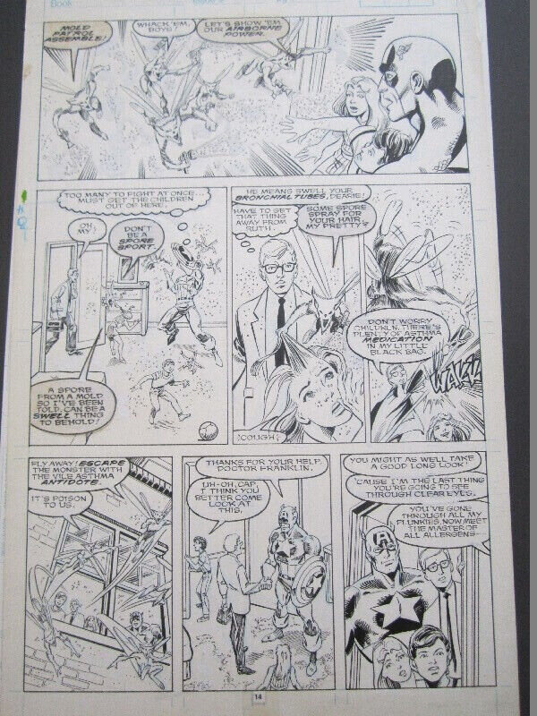 Planche originale captain america / mark bagley - Planche originale