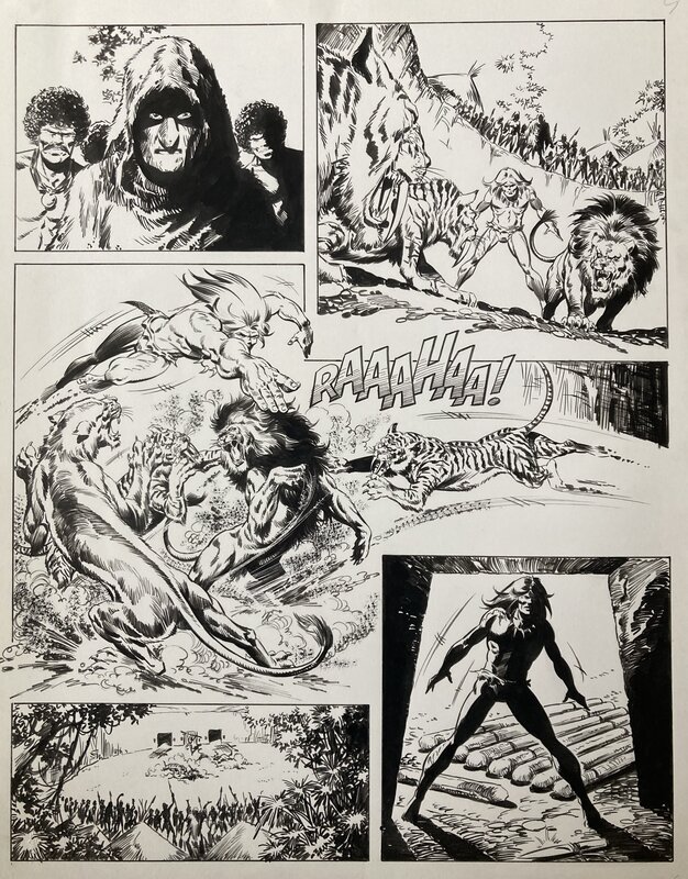 Romero, 1976 - Rahan (inédit) - Planche originale