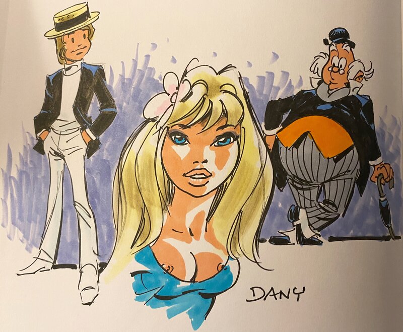 Dany, illustration originale, Personnages principaux de Olivier Rameau 