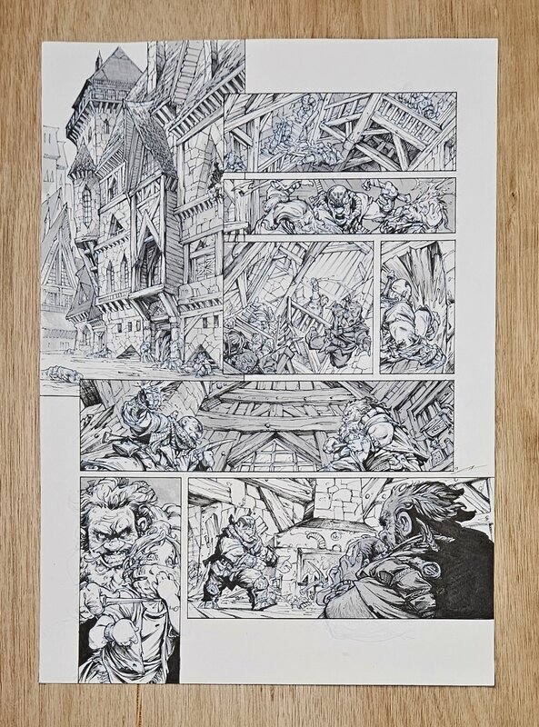 En vente - Pierre-Denis Goux, Nains tome 21 planche 48 - Planche originale