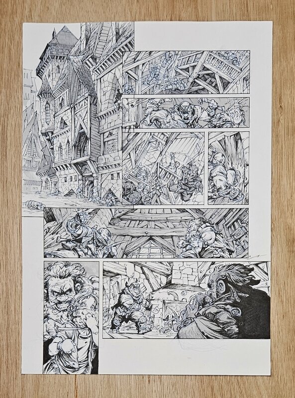 En vente - Pierre-Denis Goux, Nains tome 21 planche 48 - Planche originale