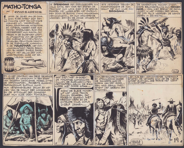 Hans Kresse | 1948 | Matho Tonga De strijd in de Zwarte Bergen (e. 14) - Comic Strip