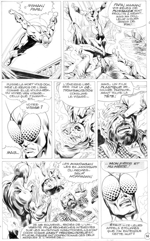 En vente - Mitton, Mikros, Planche n°39, Titans#71. 1984 - Planche originale