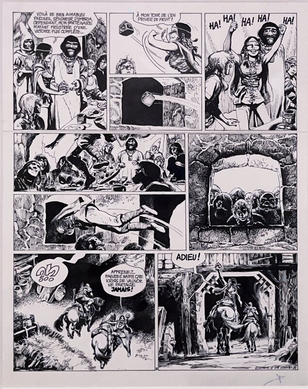 Grzegorz Rosinski, Planche Originale Thorgal - Tome 9 : Les Archers - Comic Strip