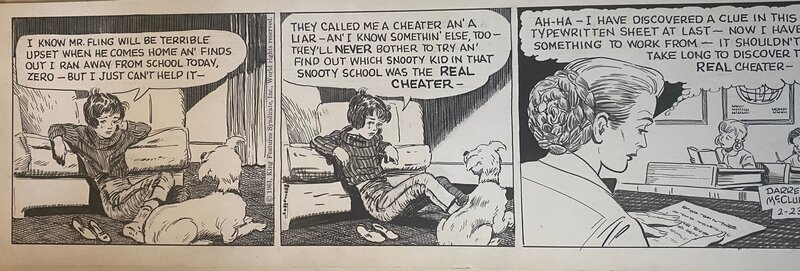 Darell McClure, Planche originale, Little Annie Rooney. - Comic Strip