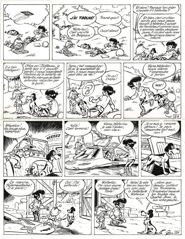 Le Scrameustache par Gos - Planche originale