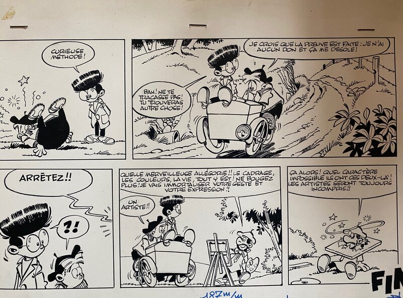 Greg, planche originale, Les As. - Comic Strip