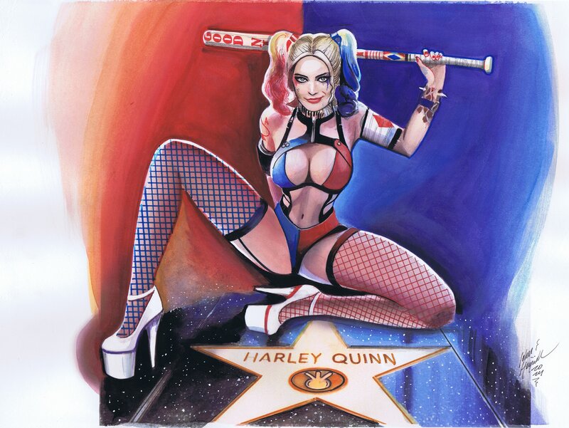 Harley Quinn par John Heijink - Illustration originale