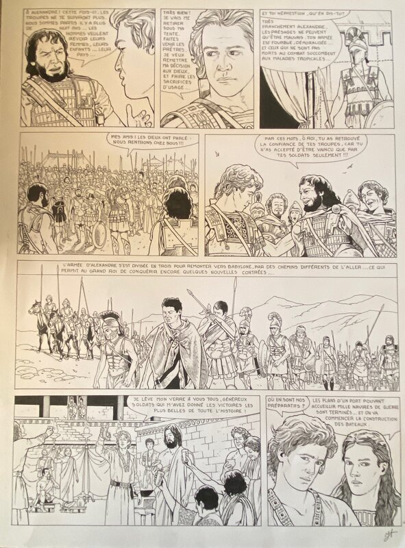 Jean Torton, planche originale, Alexandre le Grand. - Comic Strip